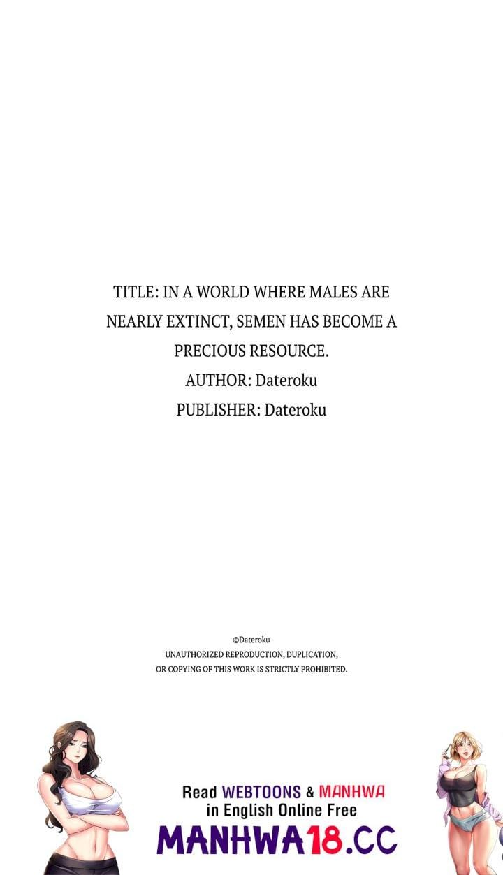 In a World Where Males Are Nearly Extinct, Semen Has Become a Precious Resource (Uncensored), chapter 13, page 6 of 6